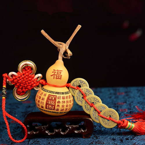 天然葫芦挂件百福图家居工艺品摆件五帝铜钱 开光刻字天然葫芦